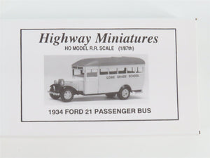 HO Jordan Highway Miniatures Kit 360-229 1934 Ford 21 Passenger Bus - SEALED