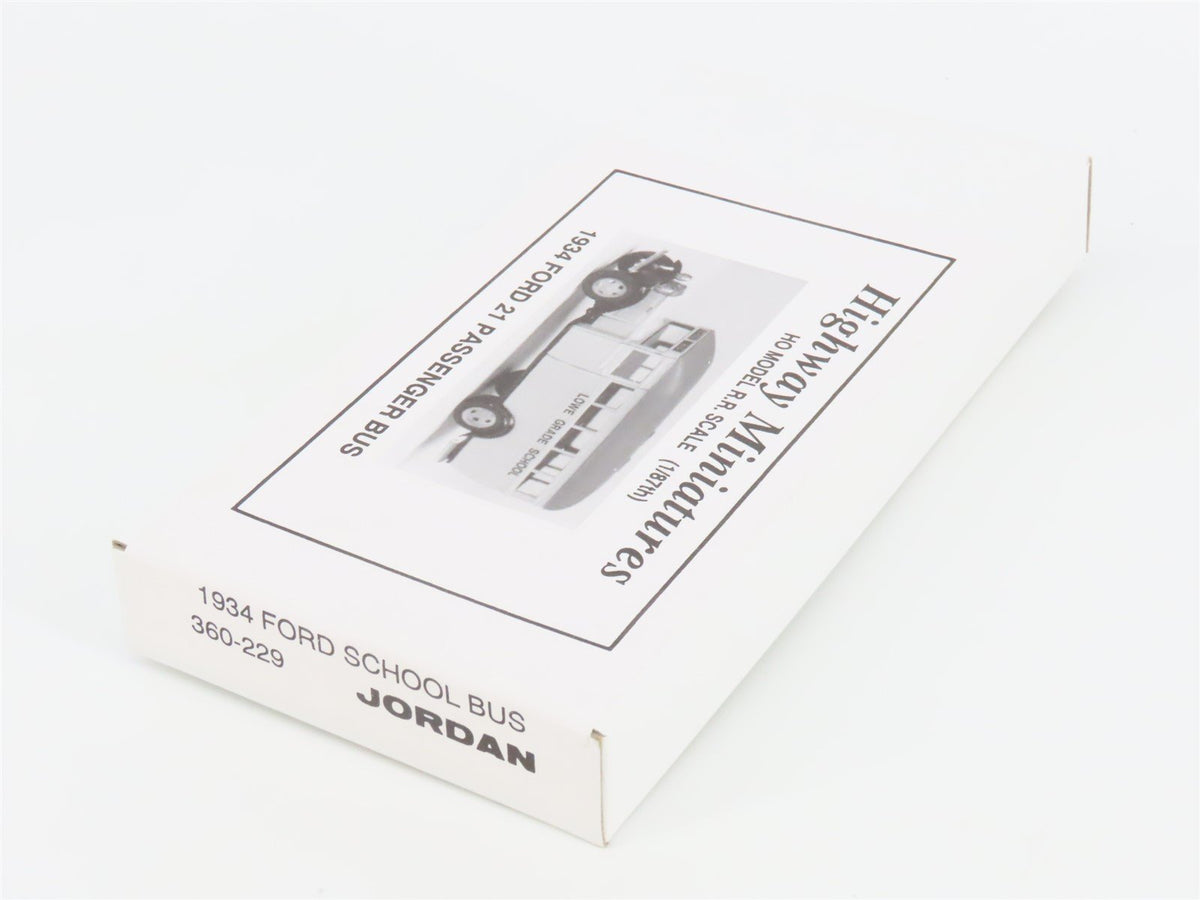 HO Jordan Highway Miniatures Kit 360-229 1934 Ford 21 Passenger Bus - SEALED
