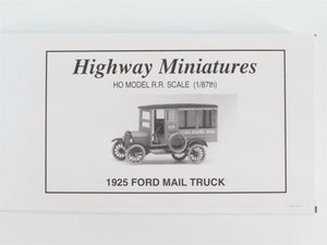 HO Scale Jordan Highway Miniatures Kit 360-215 1925 Ford Mail Truck - SEALED