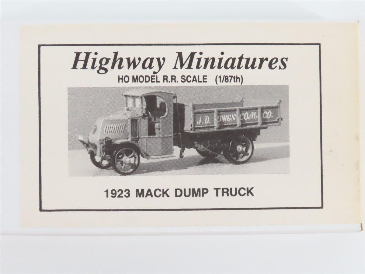 HO Jordan Highway Miniatures Kit 360-210 1923 Mack Dump Truck - SEALED