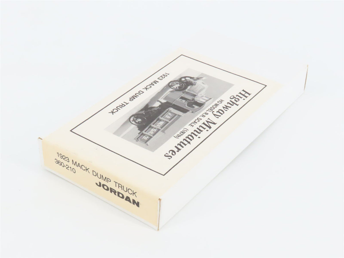 HO Jordan Highway Miniatures Kit 360-210 1923 Mack Dump Truck - SEALED
