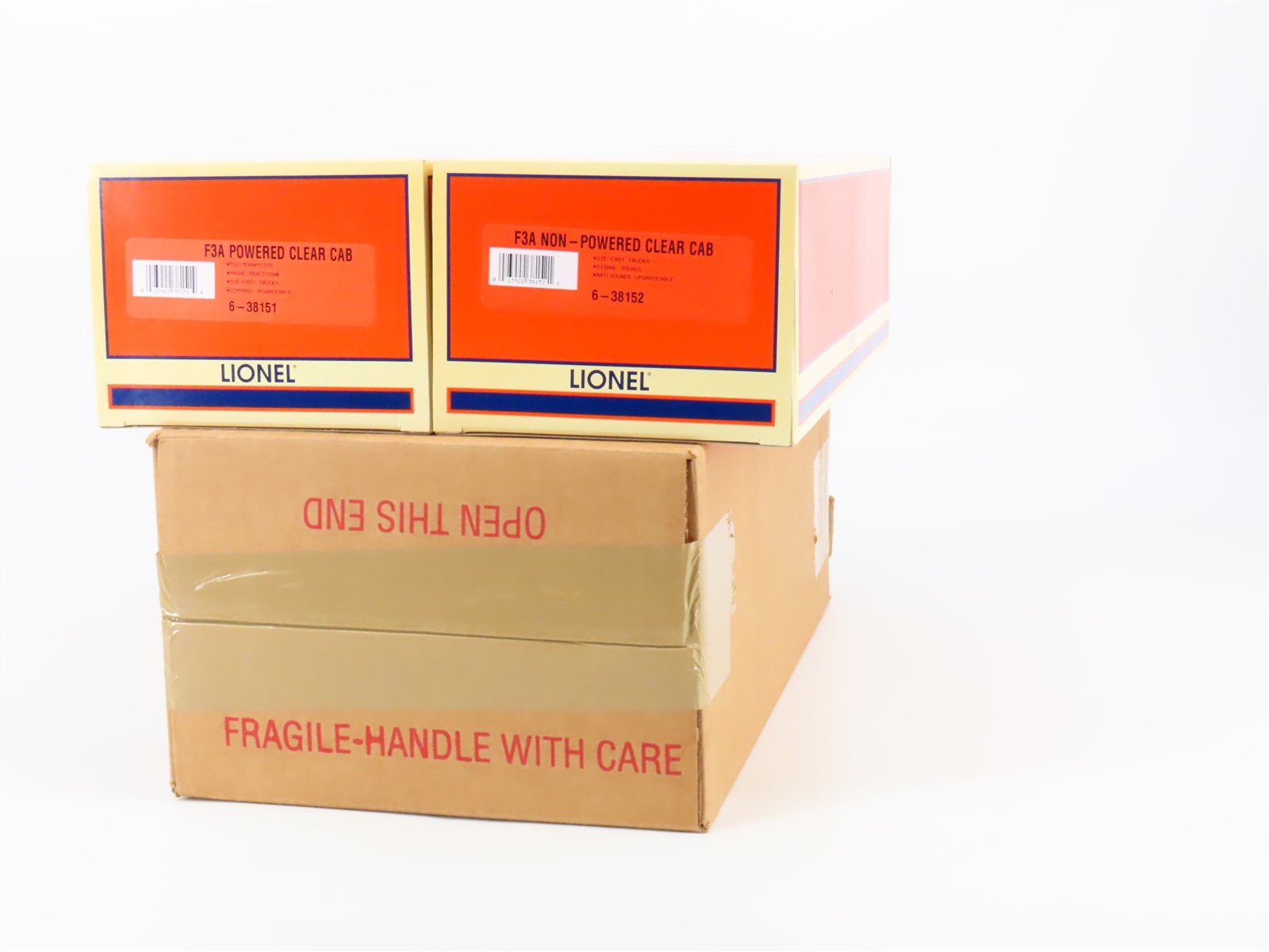 O Gauge 3-Rail Lionel Lines 6-38150 Clear Cab F3A/A Diesel Locomotive Set