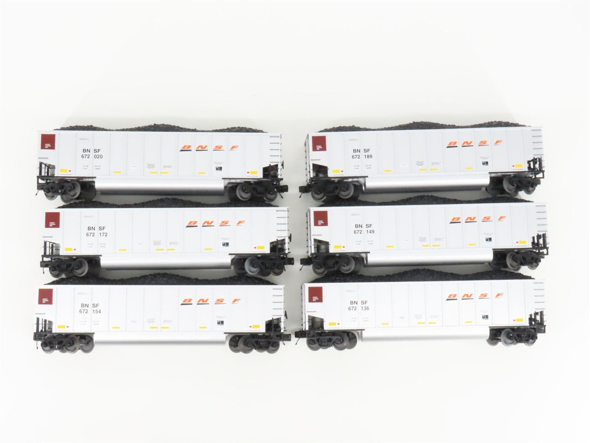 O Gauge 3-Rail MTH 20-90741 BNSF Railway Coalporter Hopper w/ Load 6-Car Set