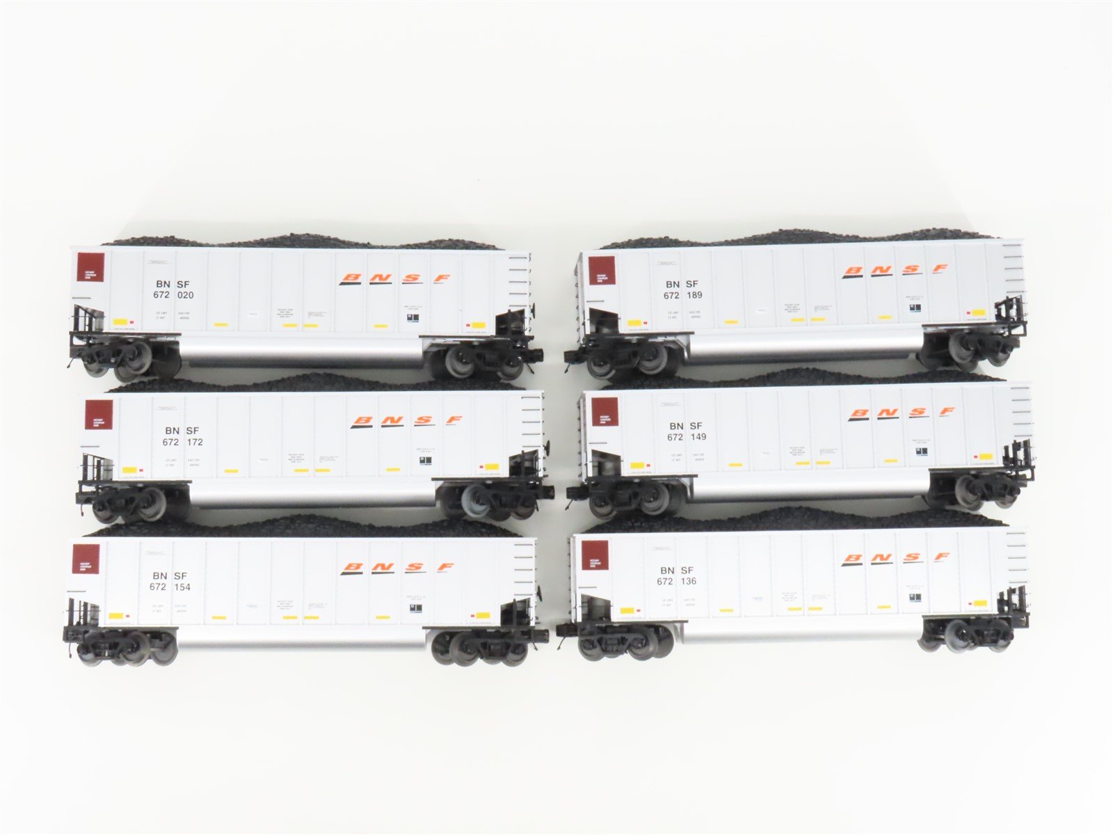O Gauge 3-Rail MTH 20-90741 BNSF Railway Coalporter Hopper w/ Load 6-Car Set