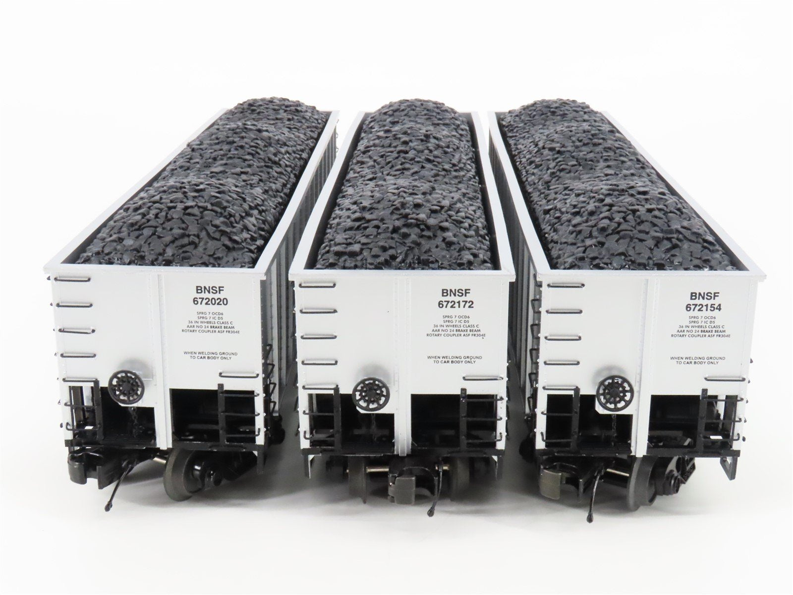 O Gauge 3-Rail MTH 20-90741 BNSF Railway Coalporter Hopper w/ Load 6-Car Set