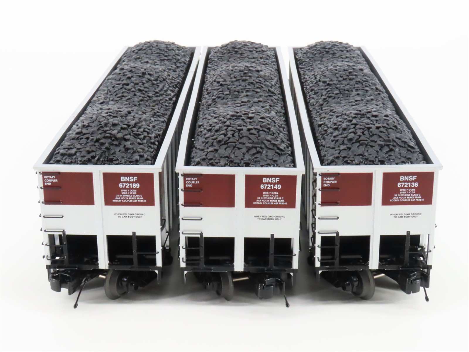 O Gauge 3-Rail MTH 20-90741 BNSF Railway Coalporter Hopper w/ Load 6-Car Set