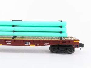 O Gauge 3-Rail MTH 20-90774 NS Norfolk Southern Flat Car w/ Pipe Load 6-Car Set