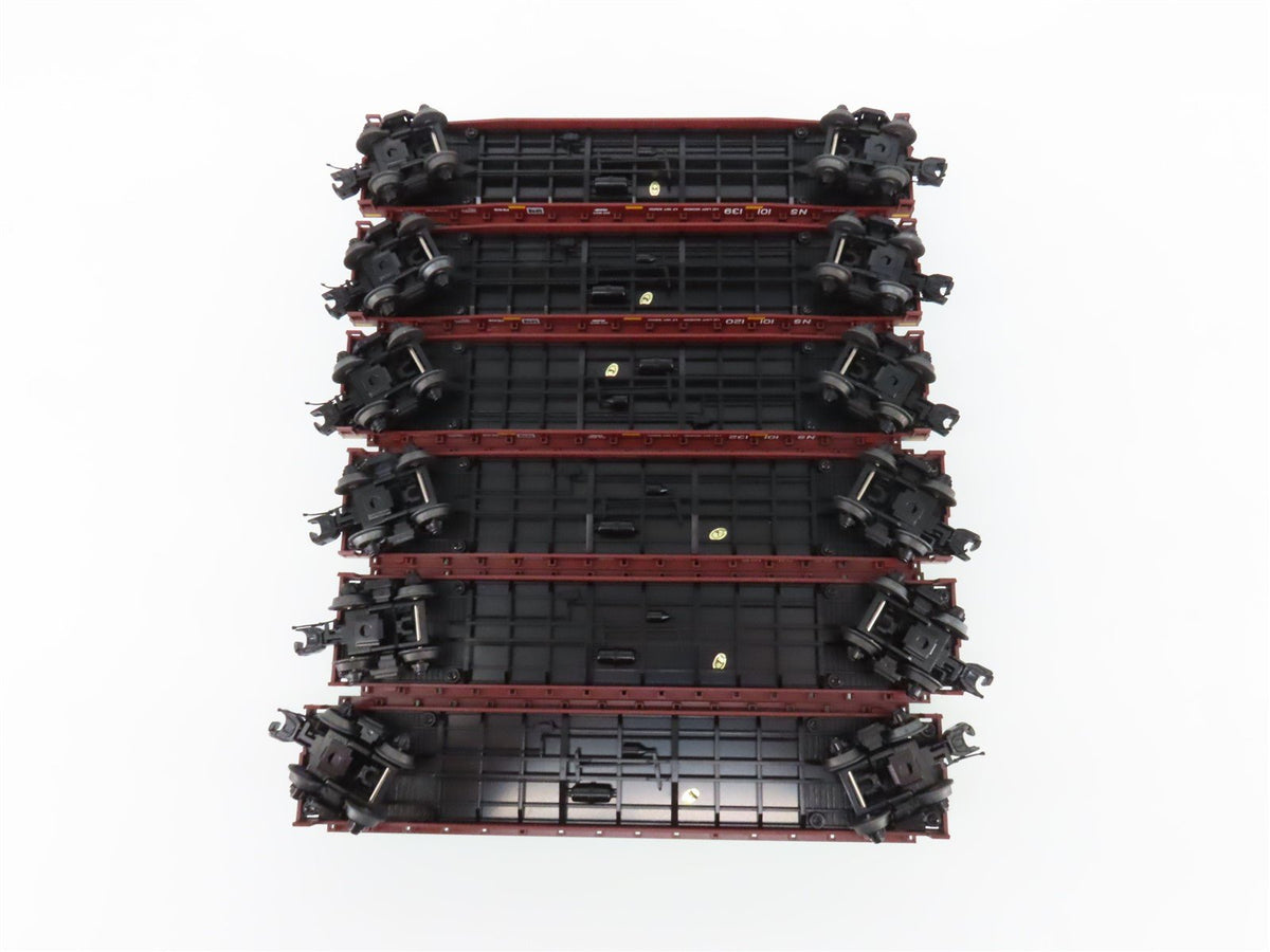 O Gauge 3-Rail MTH 20-90774 NS Norfolk Southern Flat Car w/ Pipe Load 6-Car Set