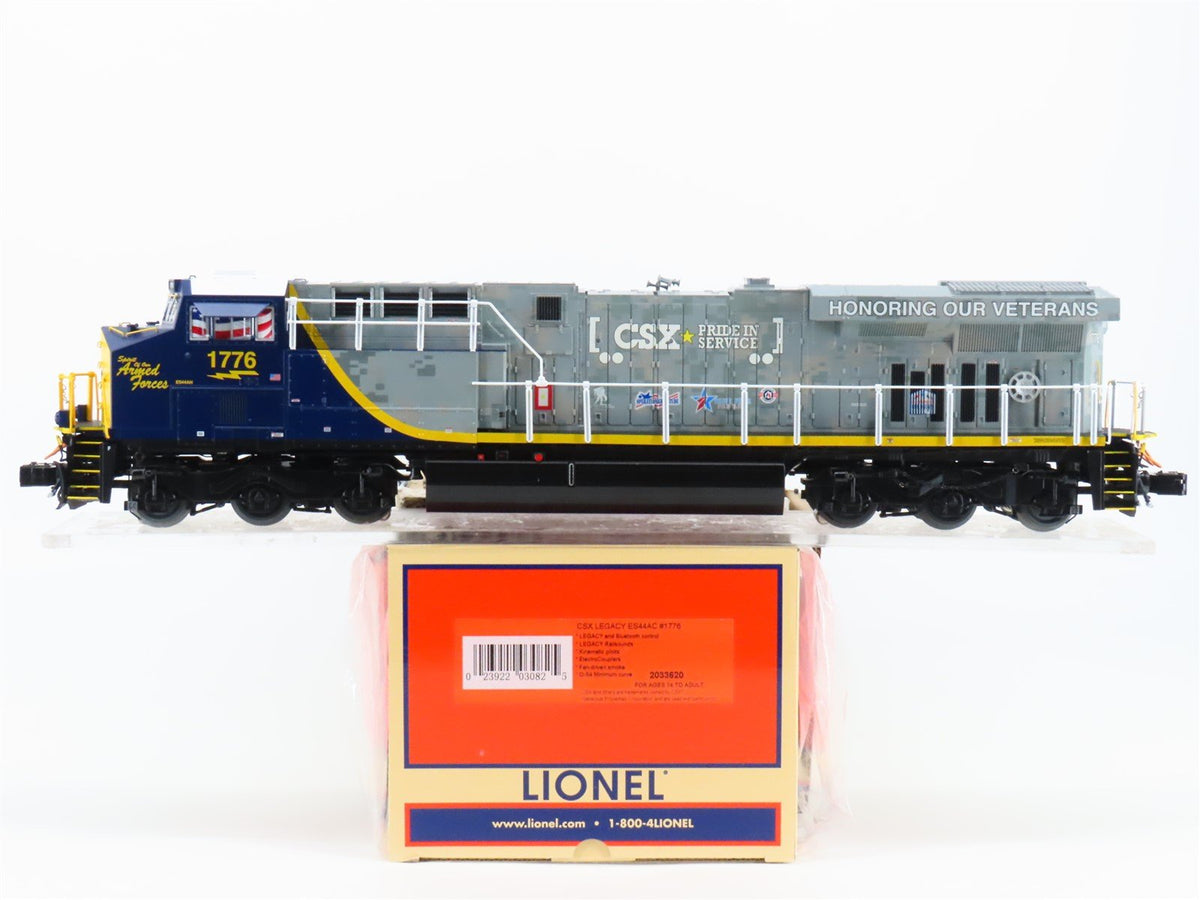 O 3-Rail Lionel 2033620 CSX Spirit of Armed Forces ES44AC Diesel #1776 wLegacy