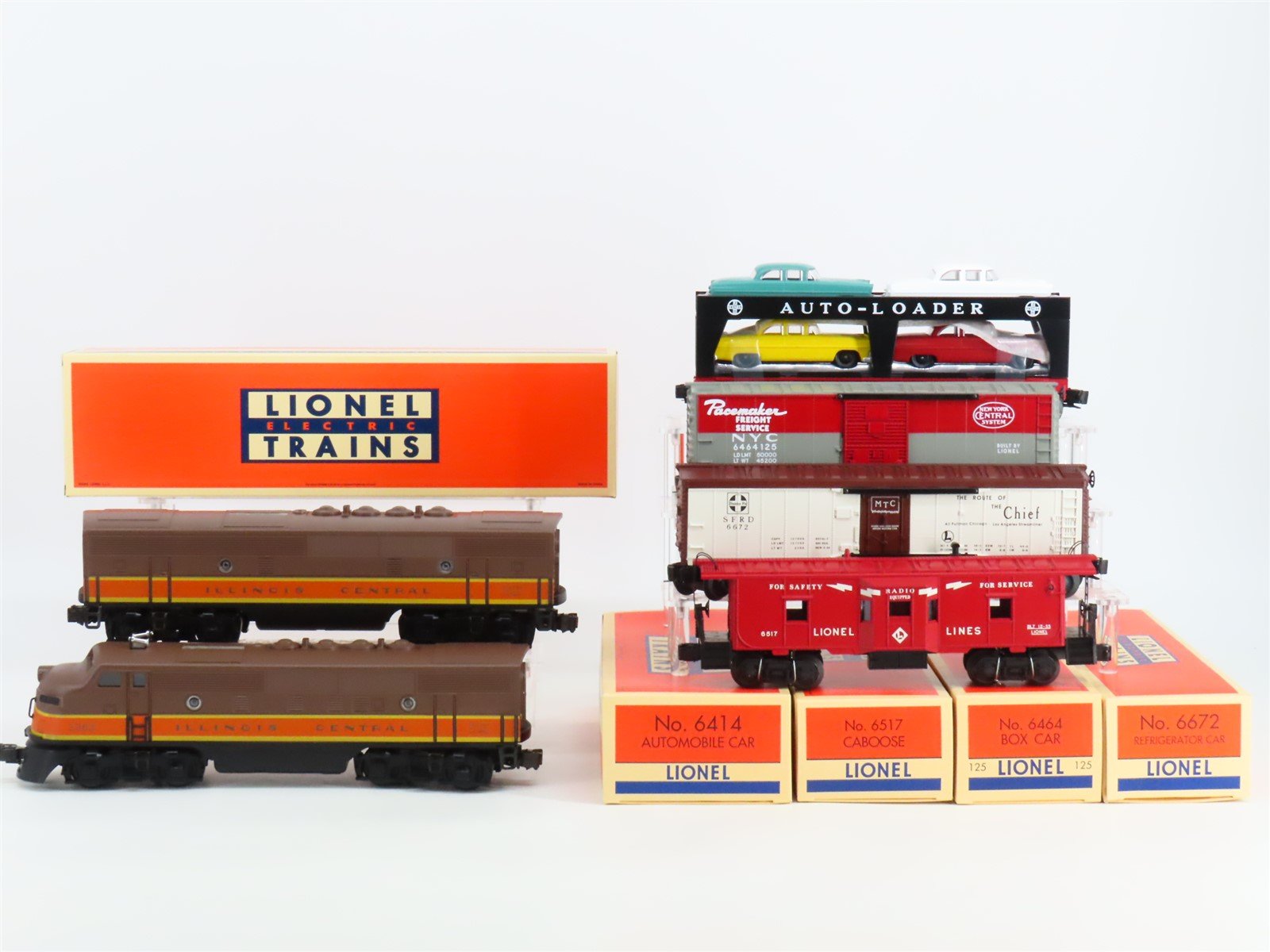 O Gauge 3-Rail Lionel 6-38358 IC Railway F3 A/B Diesel & 4-Car Freight Set