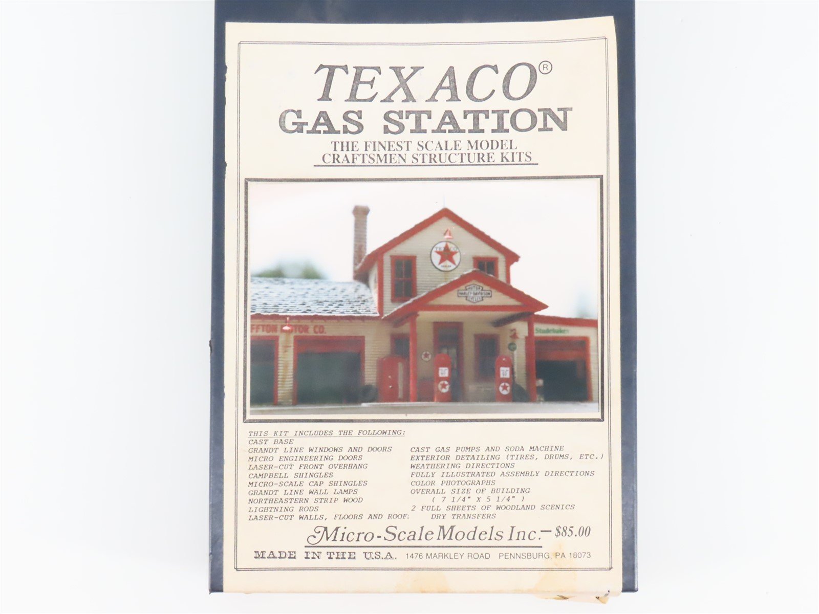 HO 1/87 Scale Micro-Scale Kit #831 Texaco Gas Station