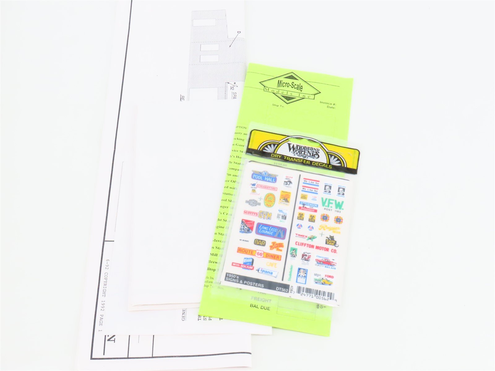 HO 1/87 Scale Micro-Scale Kit #831 Texaco Gas Station