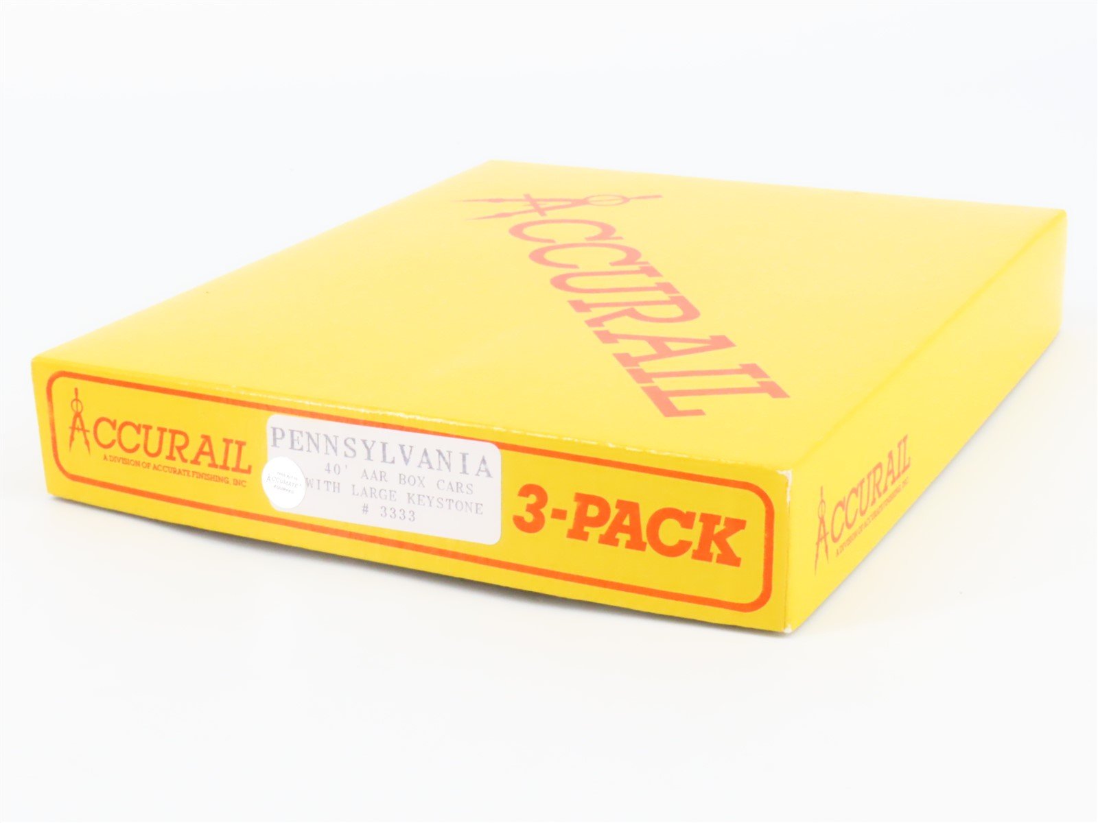 HO Scale Accurail 3333 PRR Pennsylvania Keystone 40' Box Car 3-Pack