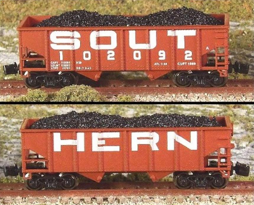 Z FULL THROTTLE FT2063 SOU Southern 2-Bay &quot;Articulated 100-Ton&quot; Hoppers Set #1