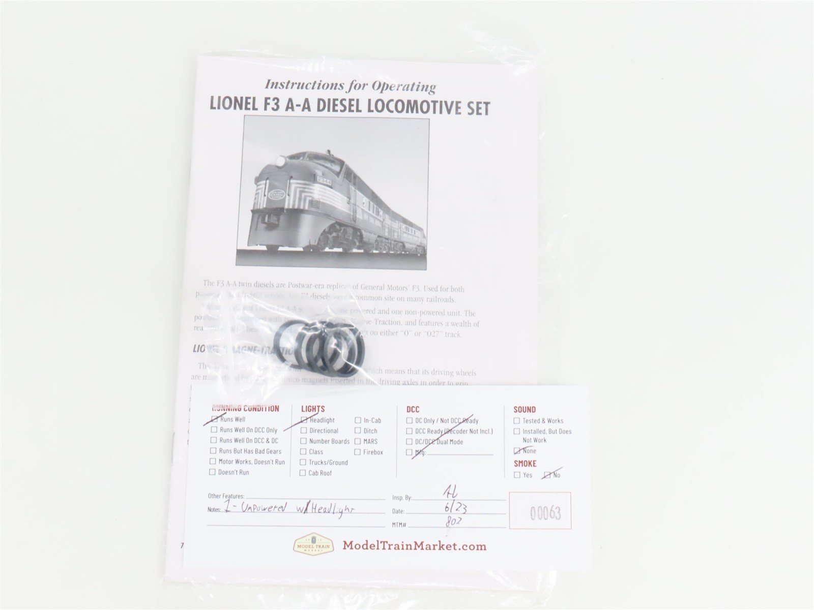 O Gauge 3-Rail Lionel 6-38368 #2354 NYC New York Central F3 A/A Diesel Loco Set