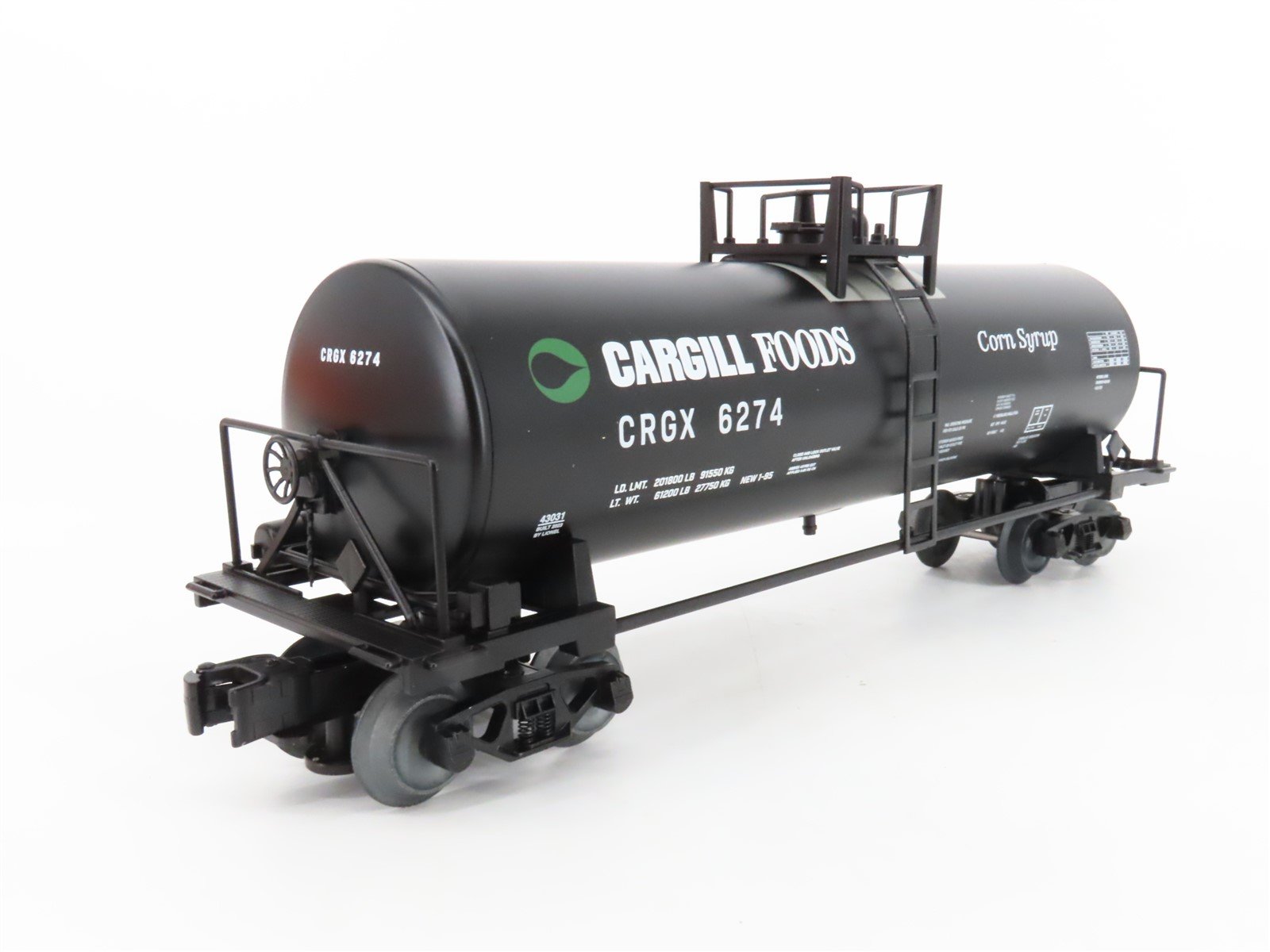 O Gauge 3-Rail Lionel 2343031 CRGX Cargill Foods Tank Car #6274