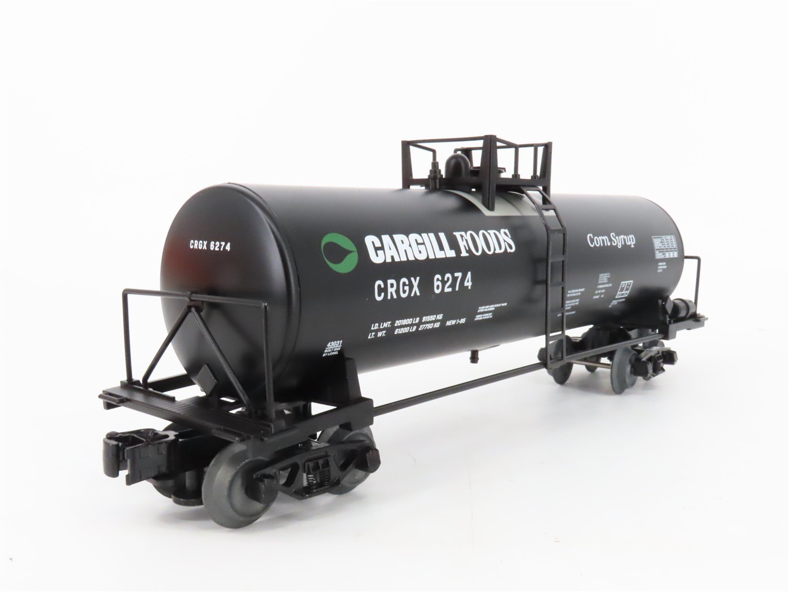 O Gauge 3-Rail Lionel 2343031 CRGX Cargill Foods Tank Car #6274