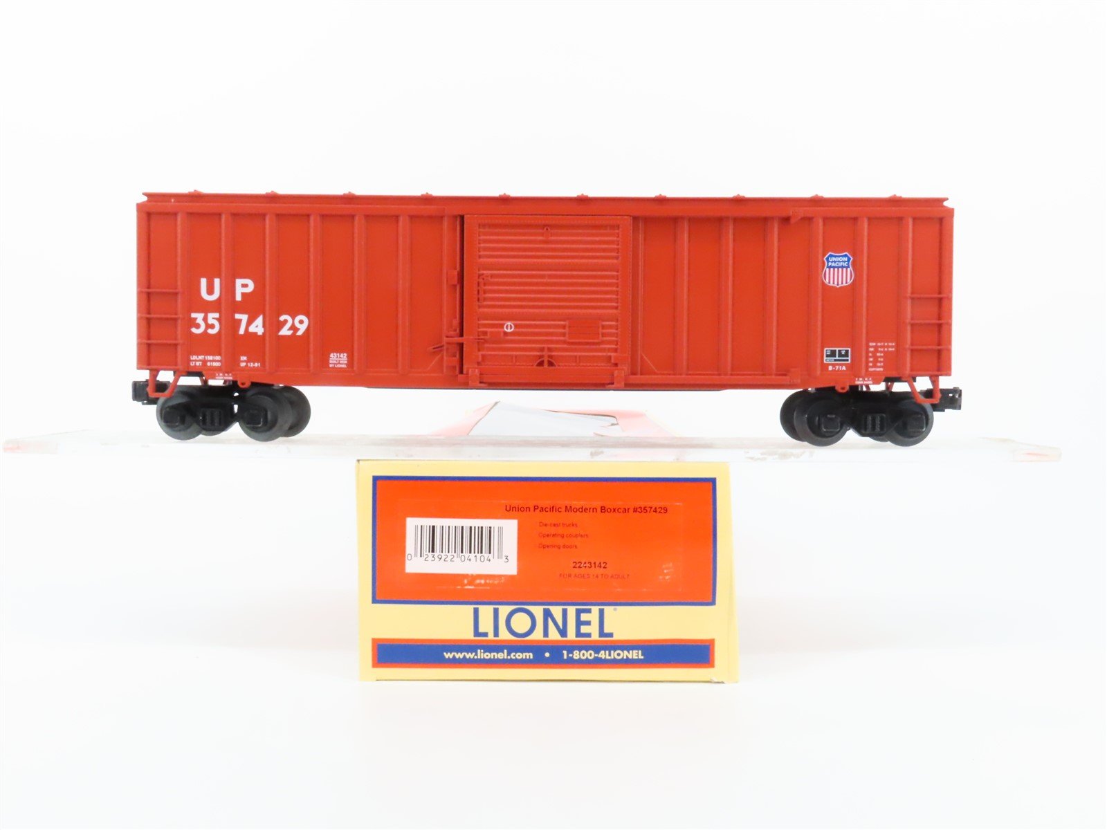 O Gauge 3-Rail Lionel 2243142 UP Union Pacific Boxcar #357429