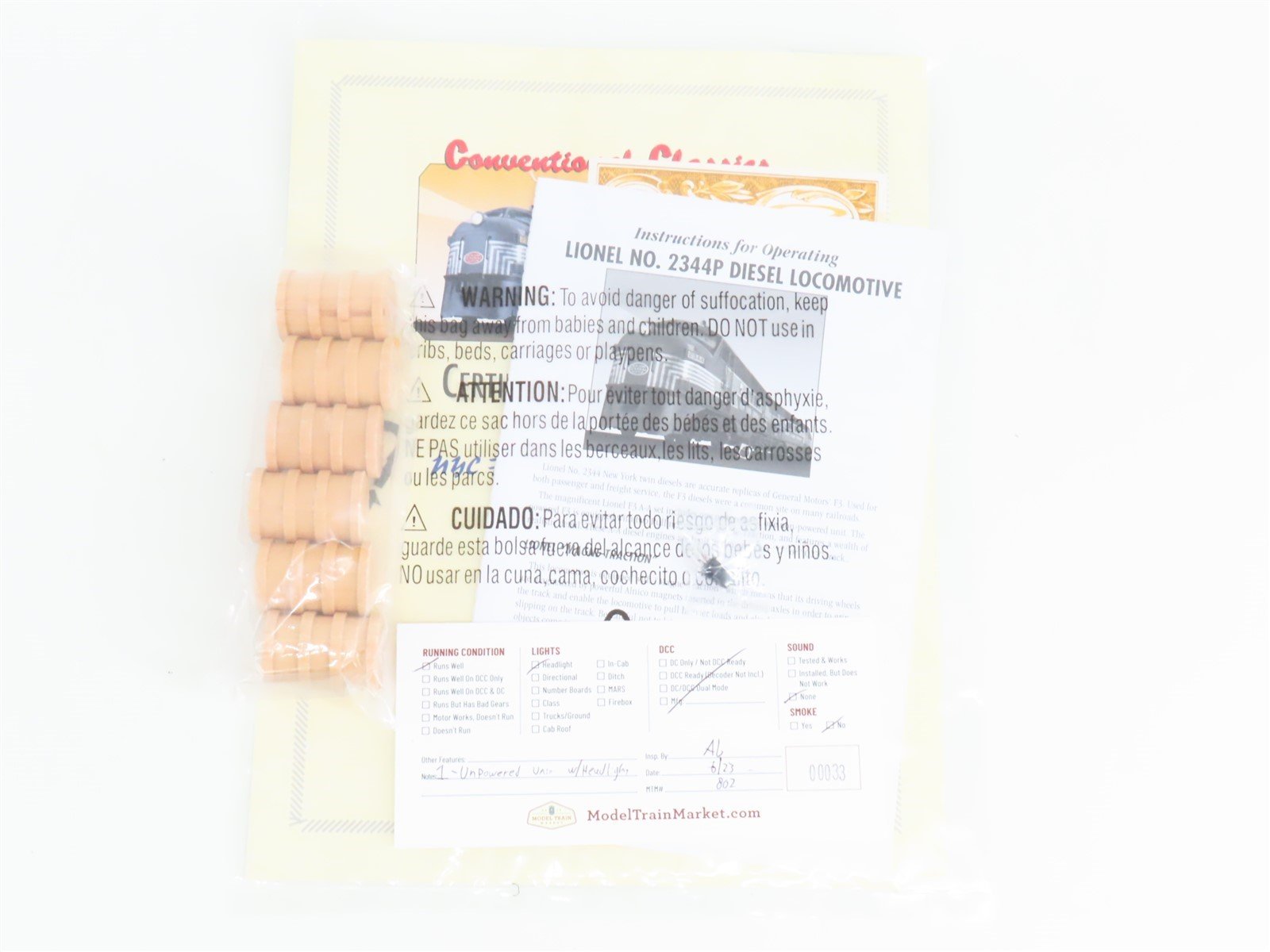 O Gauge 3-Rail Lionel 6-38310 #2185W NYC New York Central F3 A/A Train Set