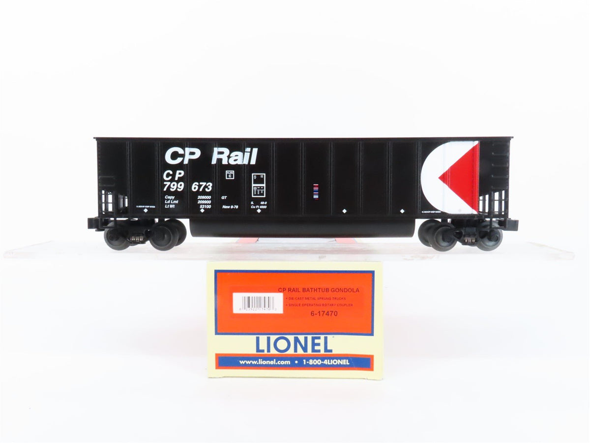 O Gauge 3-Rail Lionel 6-17470 CP Rail Bathtub Gondola #799673