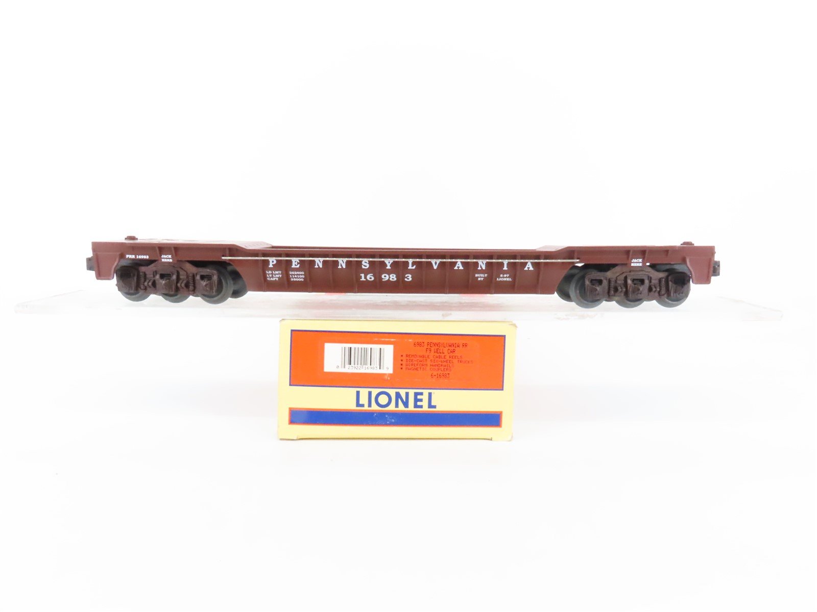 O Gauge 3-Rail Lionel 6-16983 PRR Pennsylvania Flat Car w/Load #16983