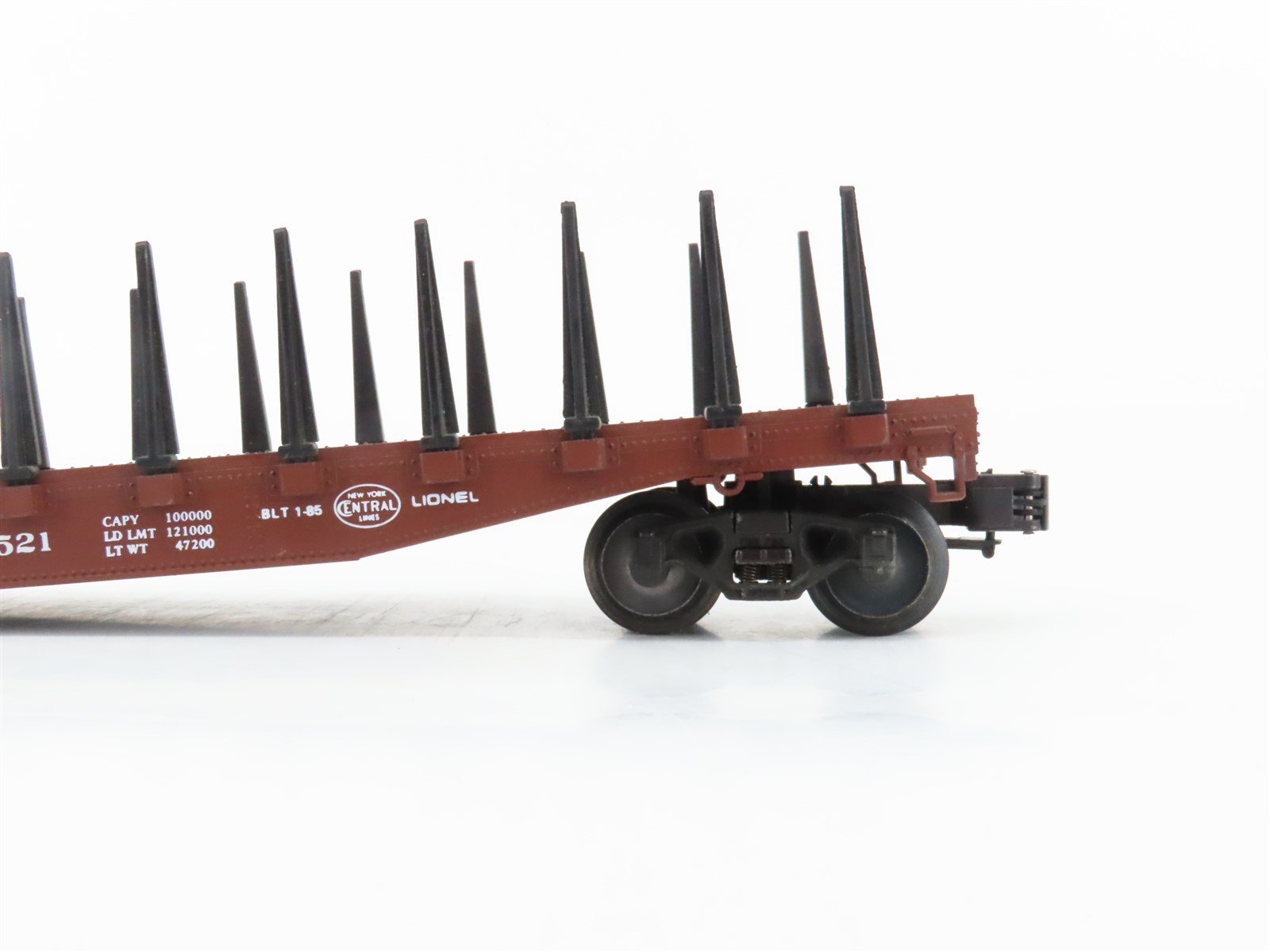 O Gauge 3-Rail Lionel 6-6521 NYC New York Central Flat Car w/Stakes #6521