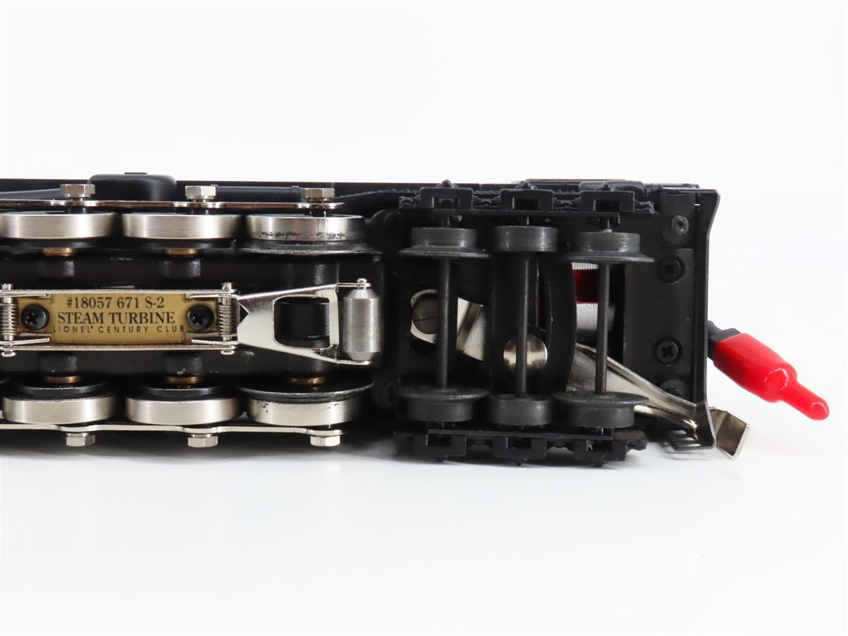 O Gauge 3-Rail Lionel 6-18057 Century Club 6-8-6 S2 Turbine Steam #671 w/Display