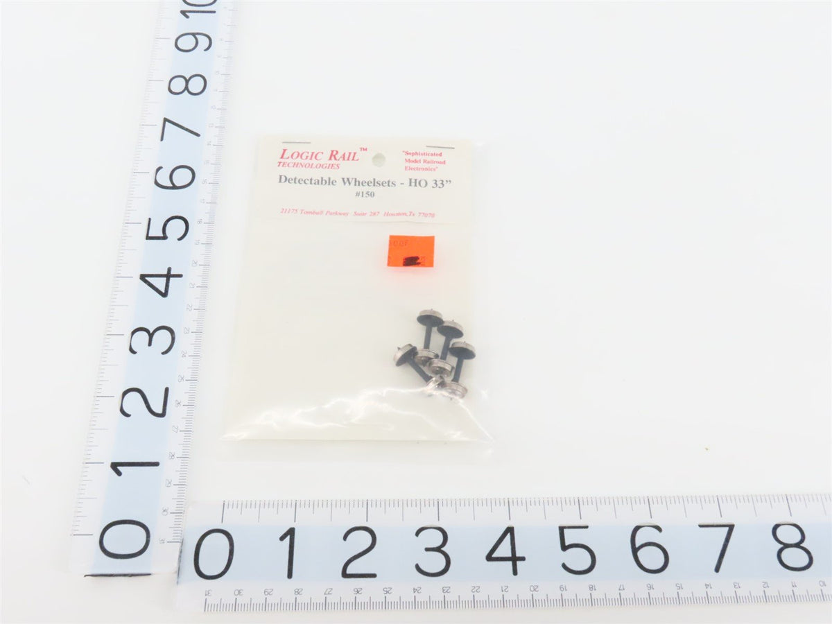 Lot of 4 HO Scale Logic Rail #150 &amp; #152 33&quot; &amp; 36&quot; Detectable Wheelset 4-Packs