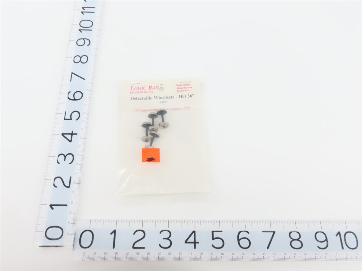 Lot of 4 HO Scale Logic Rail #150 &amp; #152 33&quot; &amp; 36&quot; Detectable Wheelset 4-Packs