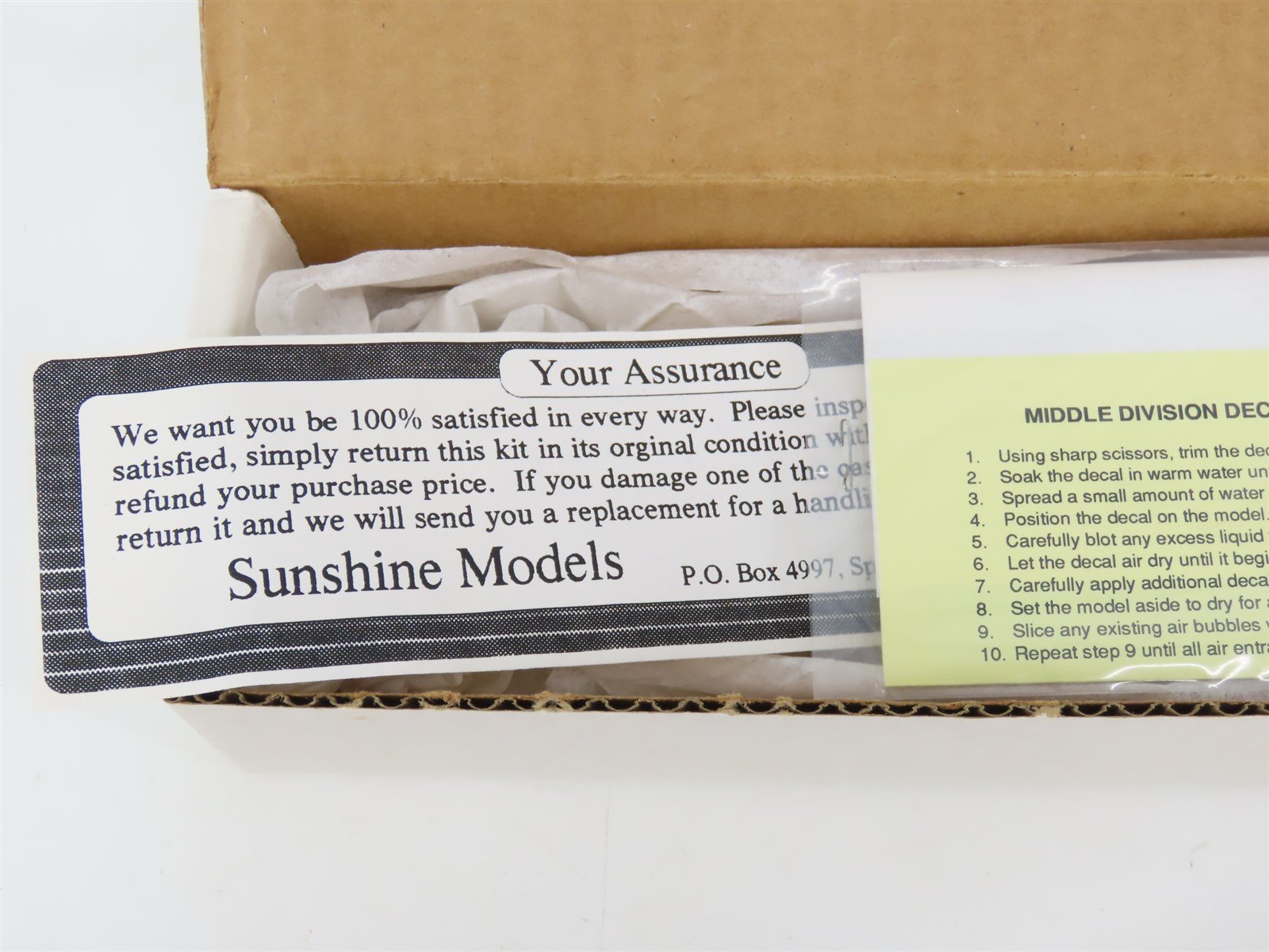 HO Scale Sushine Models Kit #10.5 PRR Pennsylvania 