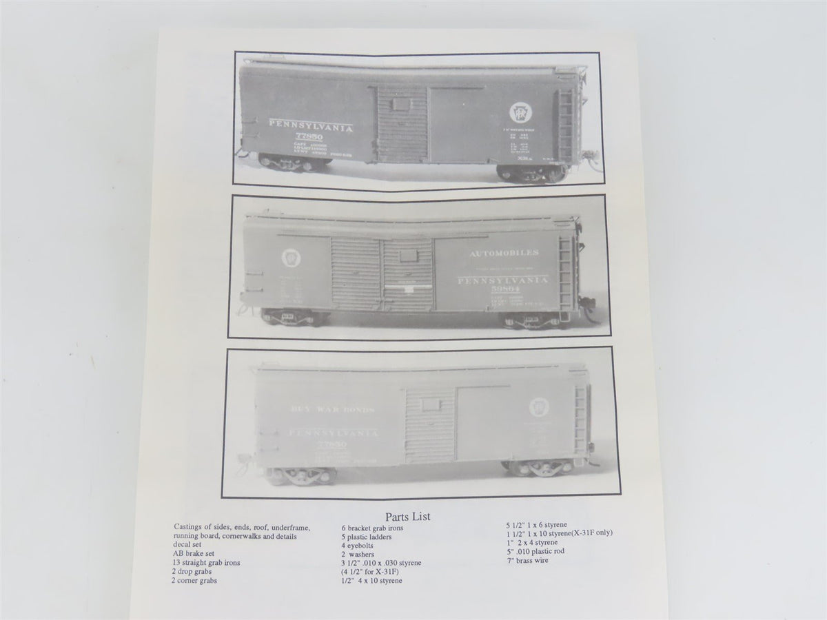 HO Scale Sushine Models Kit #10.5 PRR Pennsylvania &quot;Buy War Bonds&quot; Box Car