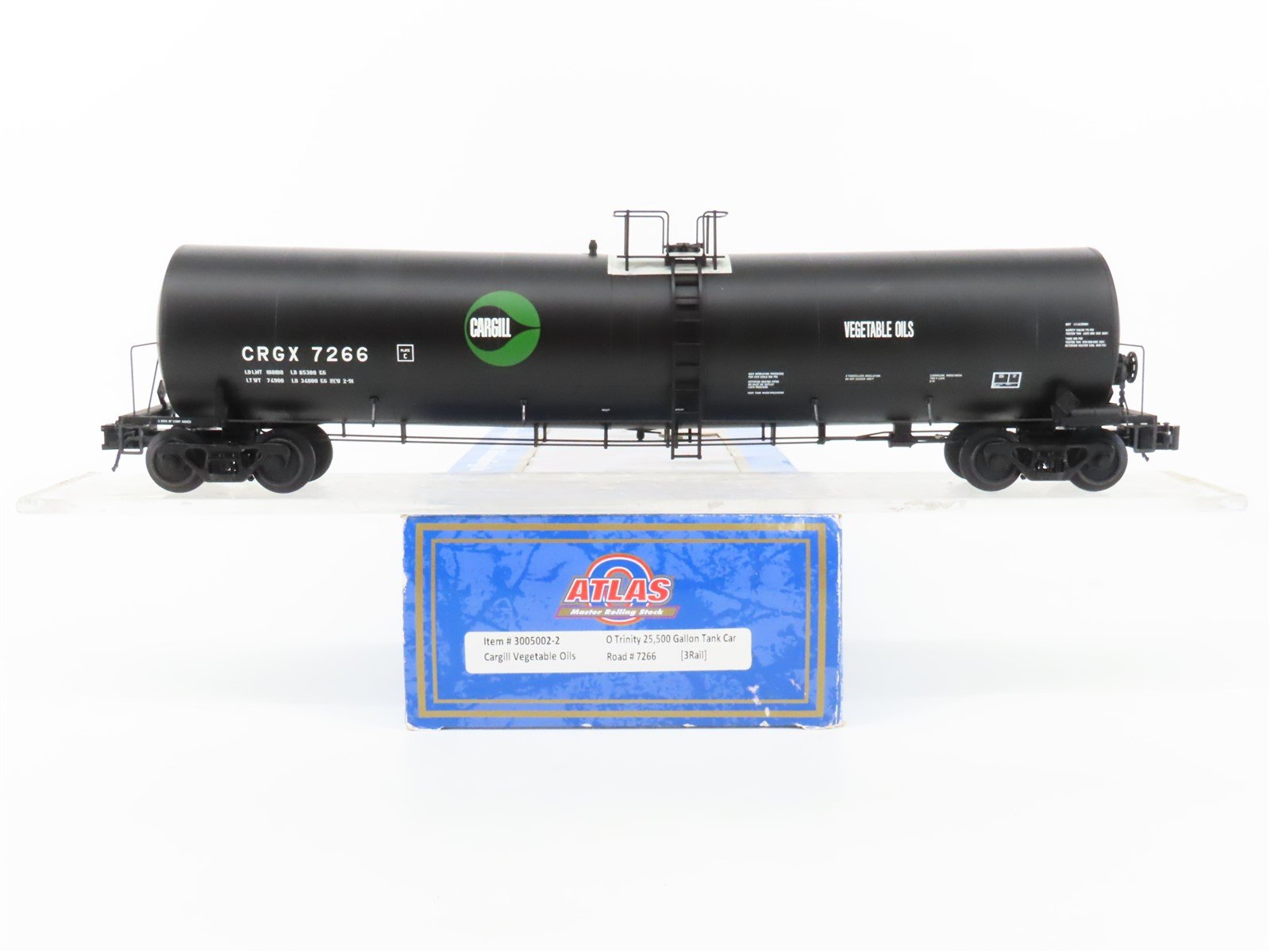 O Gauge 3-Rail Atlas 3005002-2 CRGX Cargill Vegetable Oil Tank Car #7266
