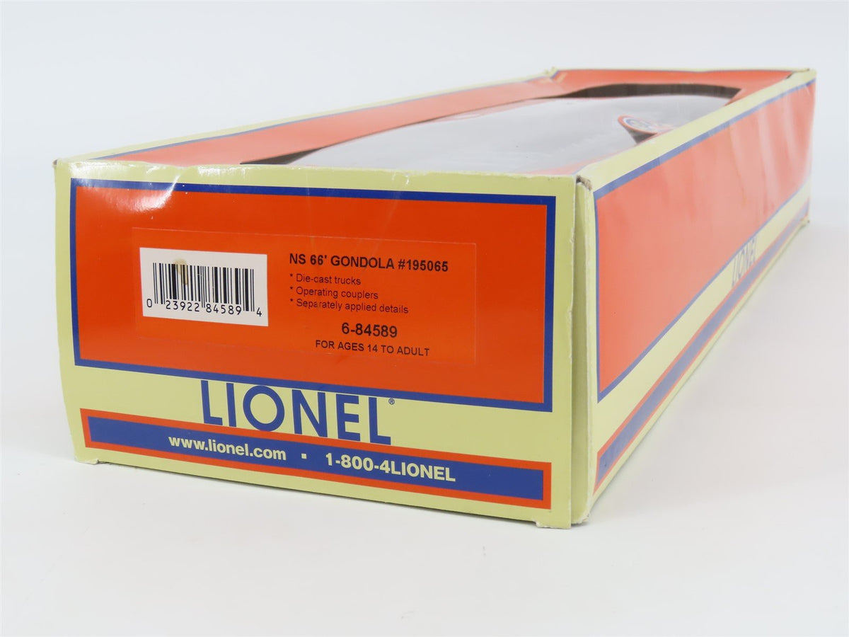 O Gauge 3-Rail Lionel 6-84589 NS Norfolk Southern Railroad 66&#39; Gondola #195065