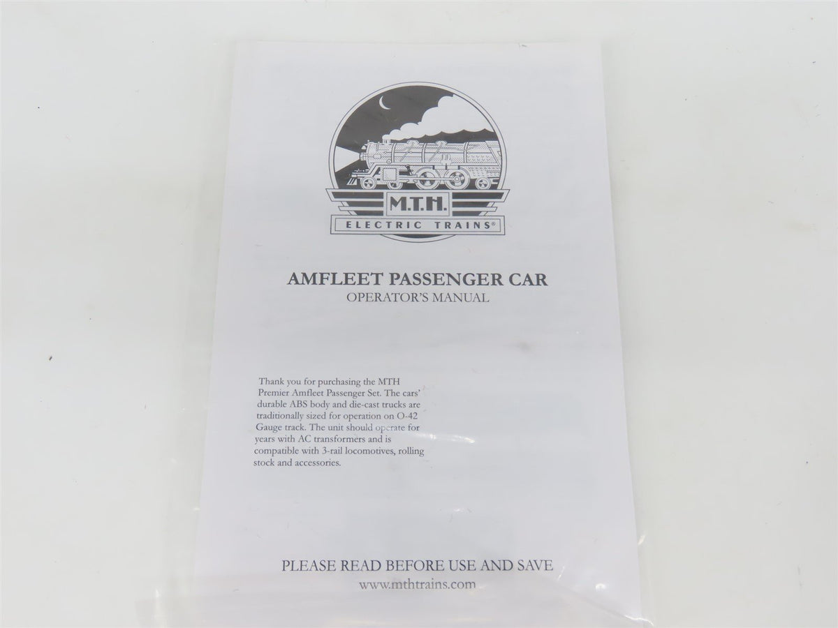 O Gauge 3-Rail MTH 20-65287 Amtrak Amfleet Passenger 4-Car Set