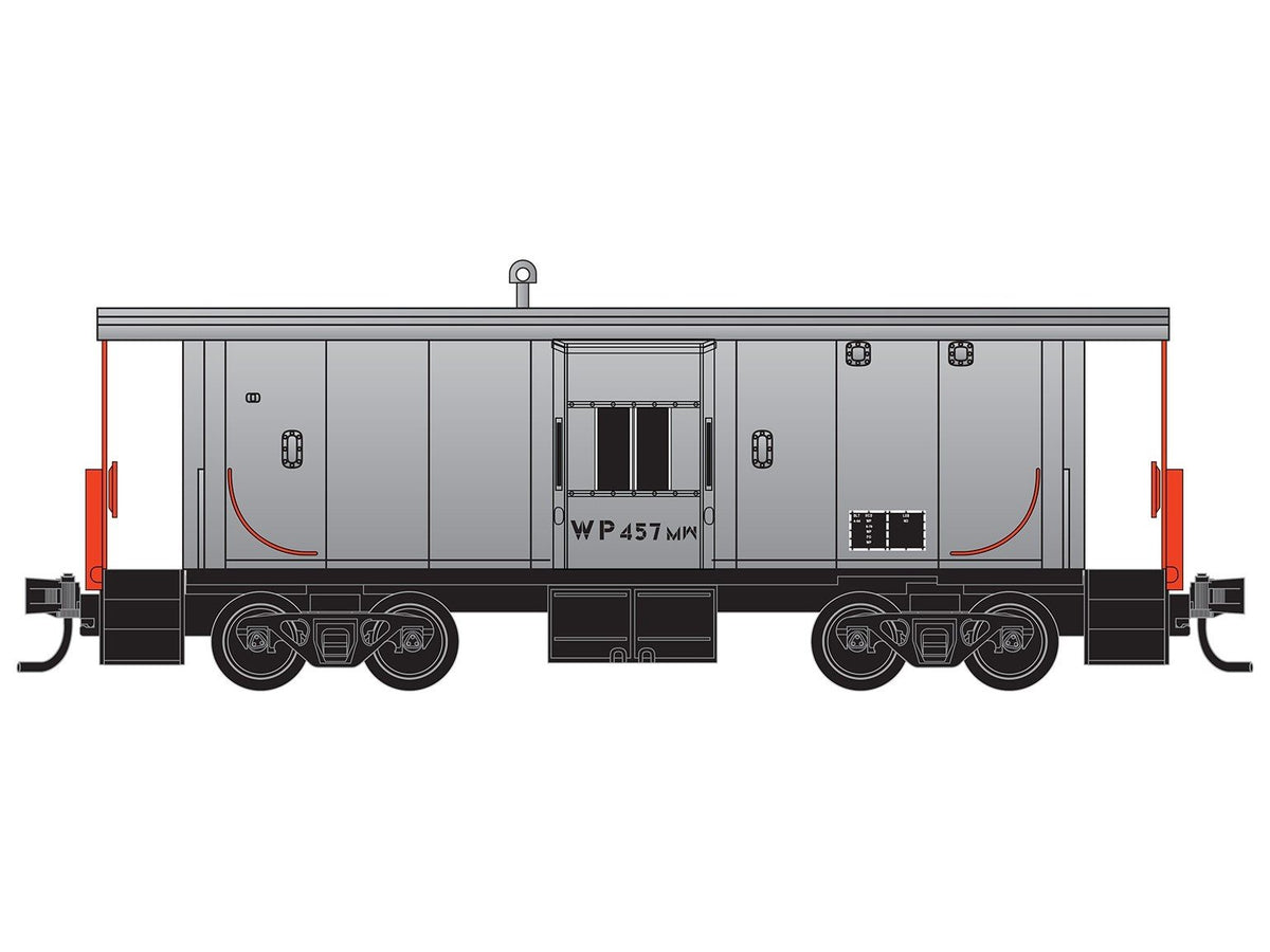 N Micro-Trains MTL 13000300 WP Western Pacific MoW 31&#39; Bay Window Caboose #457MW