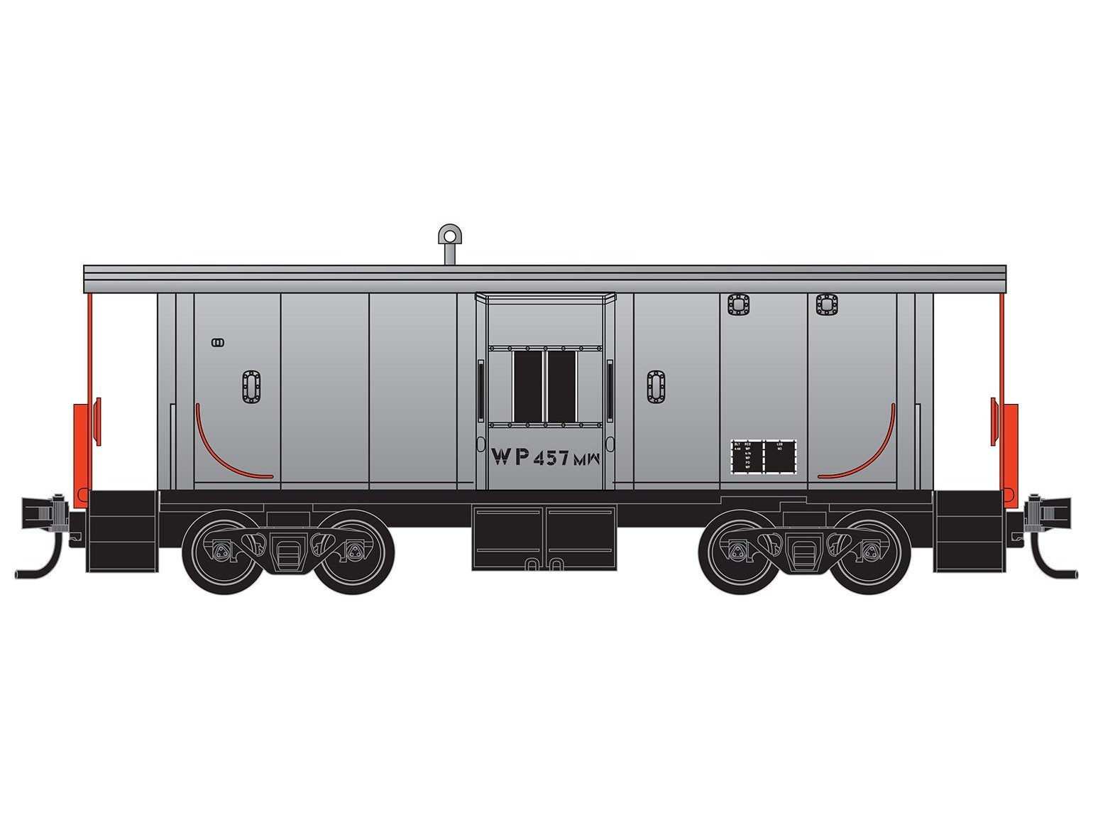 N Micro-Trains MTL 13000300 WP Western Pacific MoW 31' Bay Window Caboose #457MW