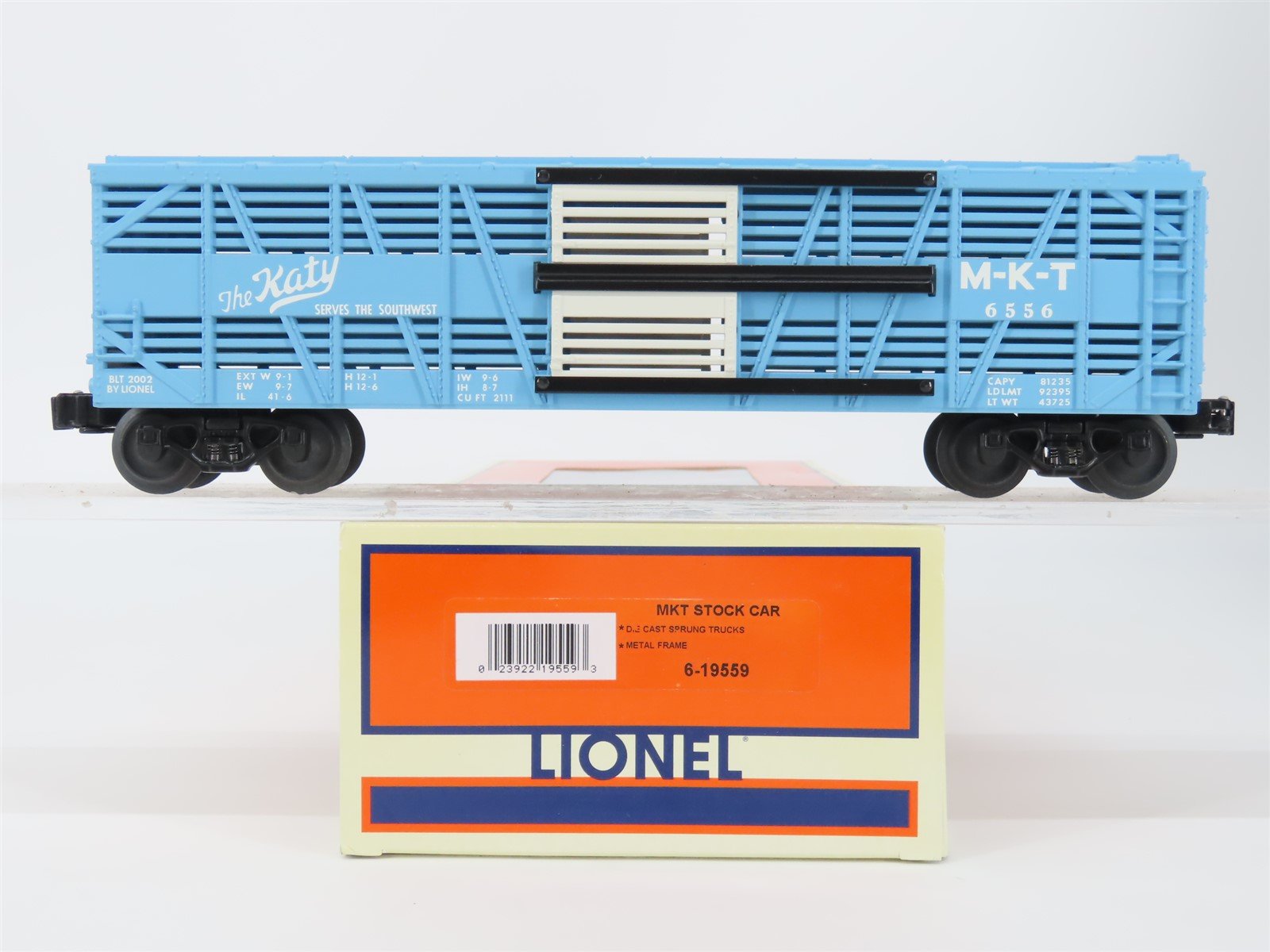 O Gauge 3-Rail Lionel 6-19559 MKT Missouri Kansas Texas Katy Stock Car #6556