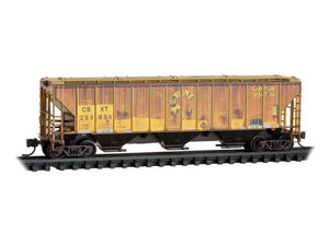 N Micro-Trains MTL 98305096 CSX/ex-Chessie 3-Bay Covered Hopper 2-Pack Weathered