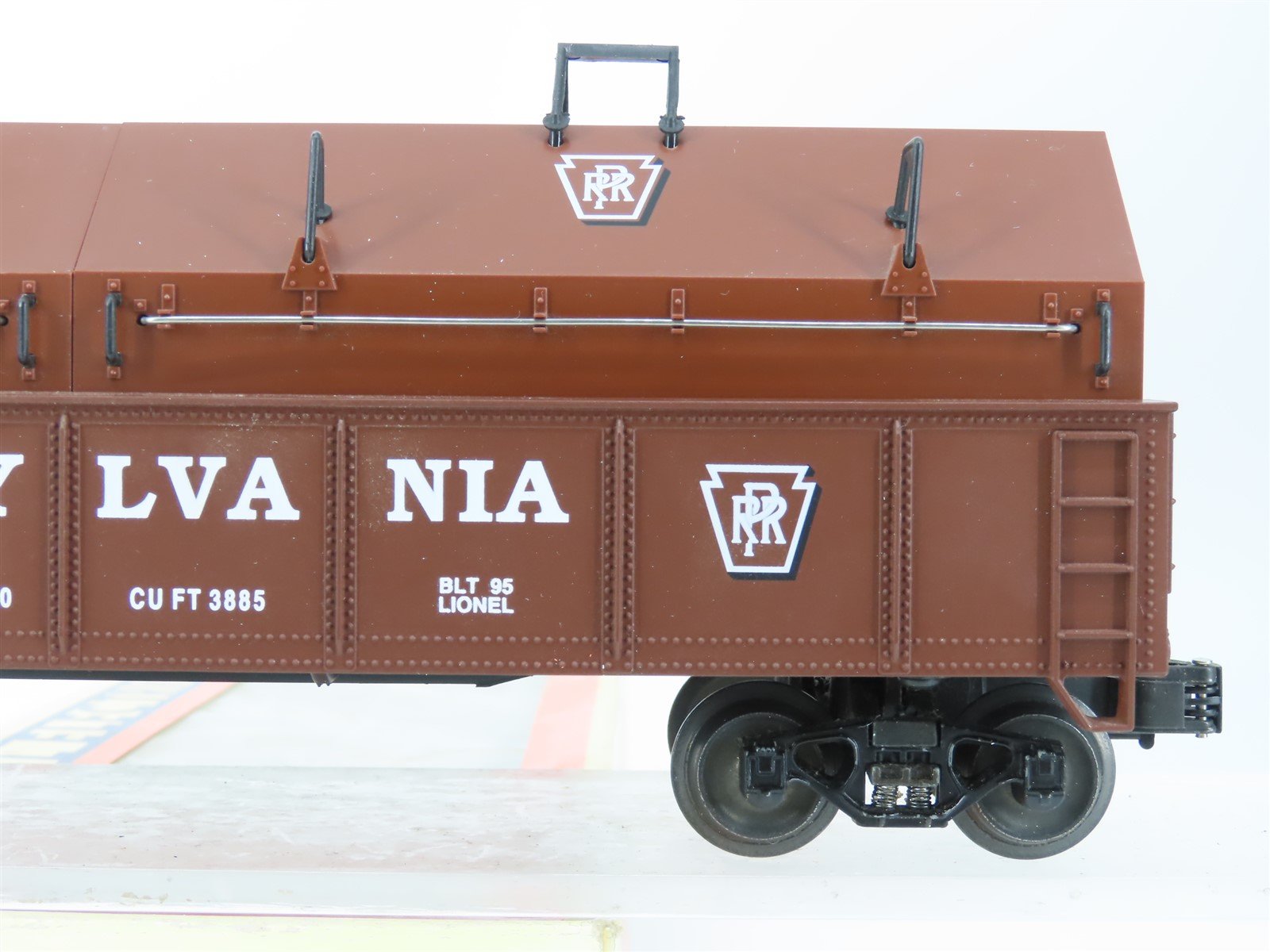 O Gauge 3-Rail Lionel 6-17406 PRR Pennsylvania Gondola w/Coil Covers #385405