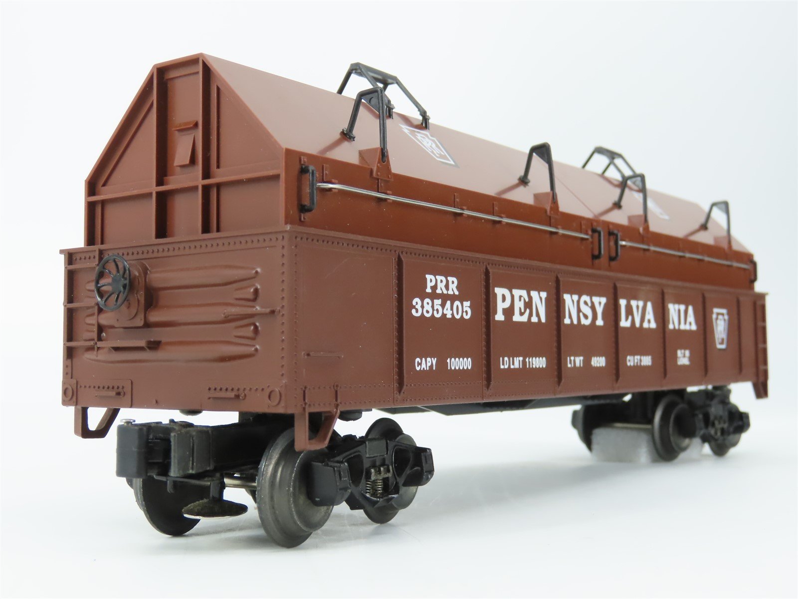 O Gauge 3-Rail Lionel 6-17406 PRR Pennsylvania Gondola w/Coil Covers #385405