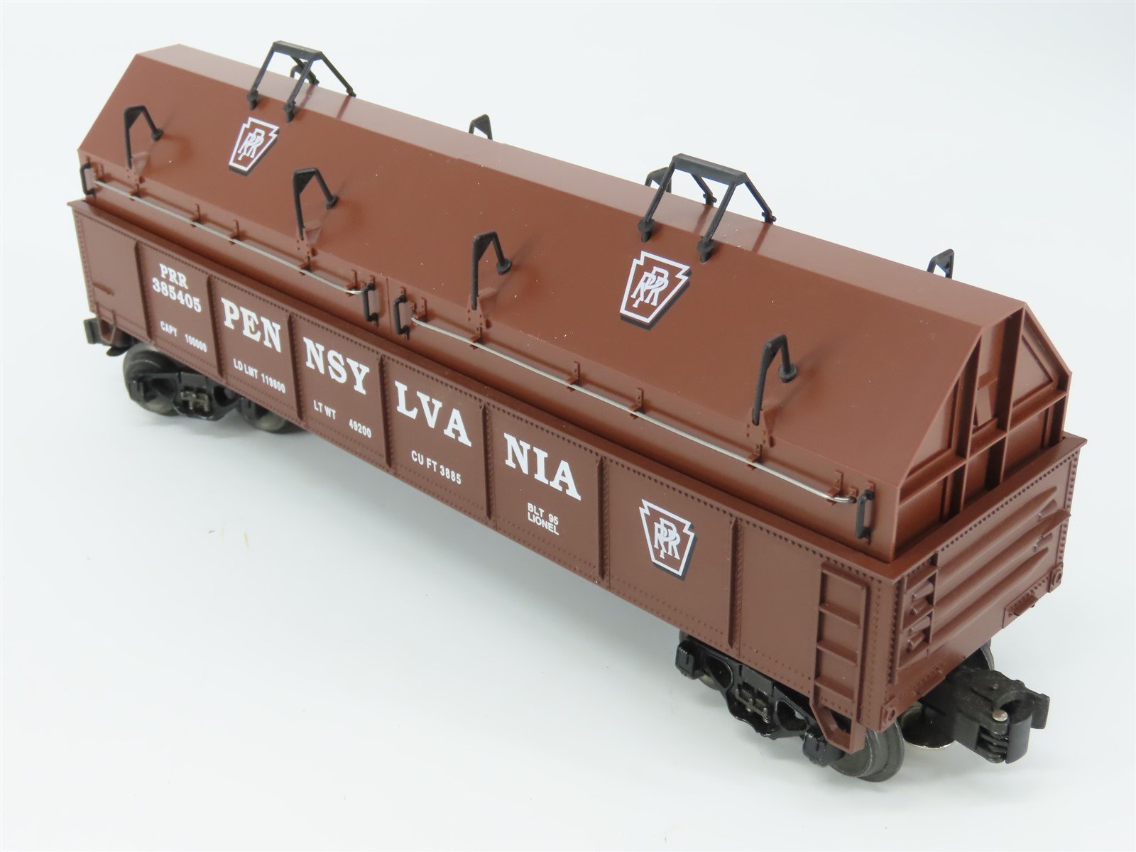 O Gauge 3-Rail Lionel 6-17406 PRR Pennsylvania Gondola w/Coil Covers #385405