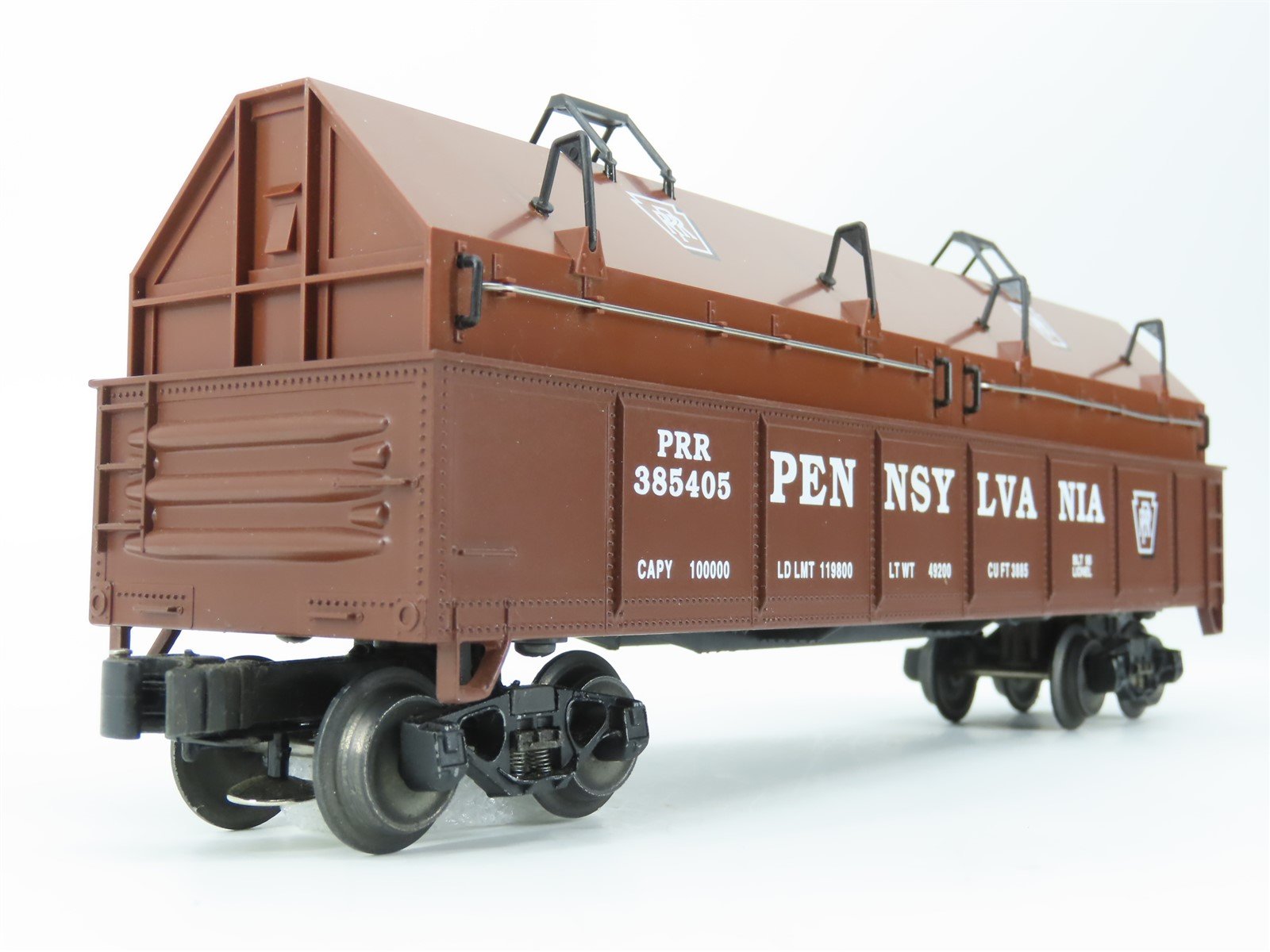 O Gauge 3-Rail Lionel 6-17406 PRR Pennsylvania Gondola w/Coil Covers #385405