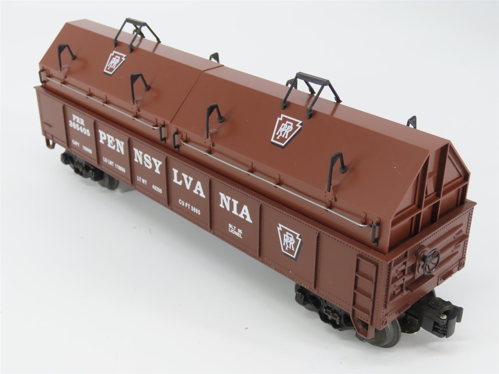O Gauge 3-Rail Lionel 6-17406 PRR Pennsylvania Gondola w/Coil Covers #385405