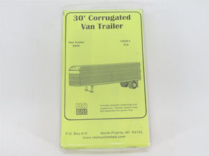 HO Scale Resin Unlimited Kit #304 30' Corrugated Van Trailer
