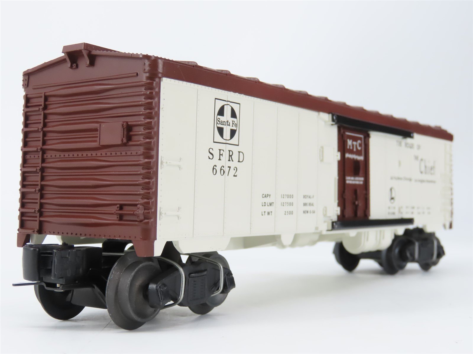 O Gauge 3-Rail Lionel SFRD Santa Fe Route of the Chief Reefer #6672
