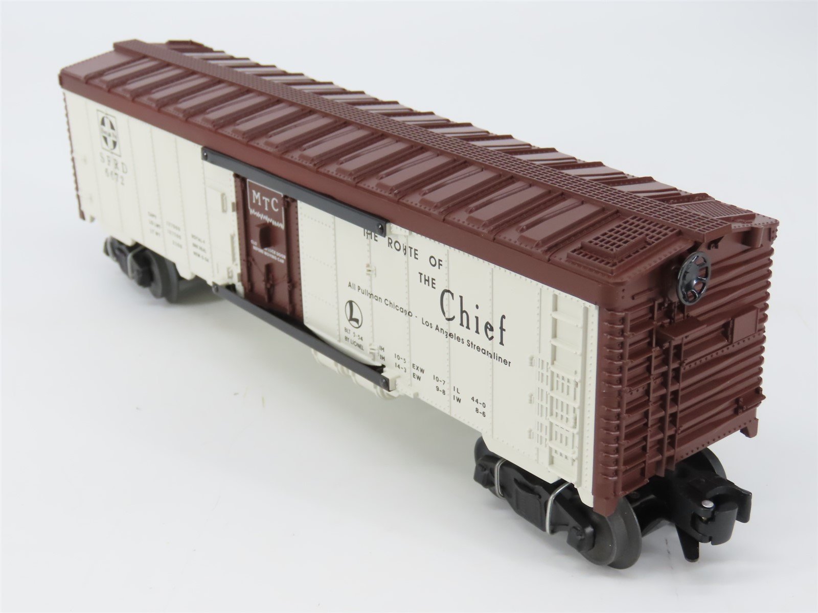 O Gauge 3-Rail Lionel SFRD Santa Fe Route of the Chief Reefer #6672