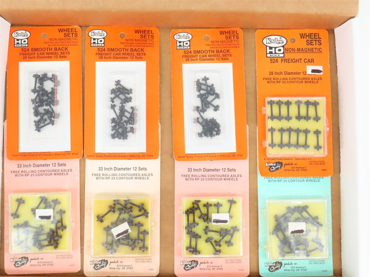 LOT of 96 HO Scale Kadee 520/521/524 Non-Magnetic 28&quot; 33&quot; &amp; 36&quot; Metal Wheel Sets