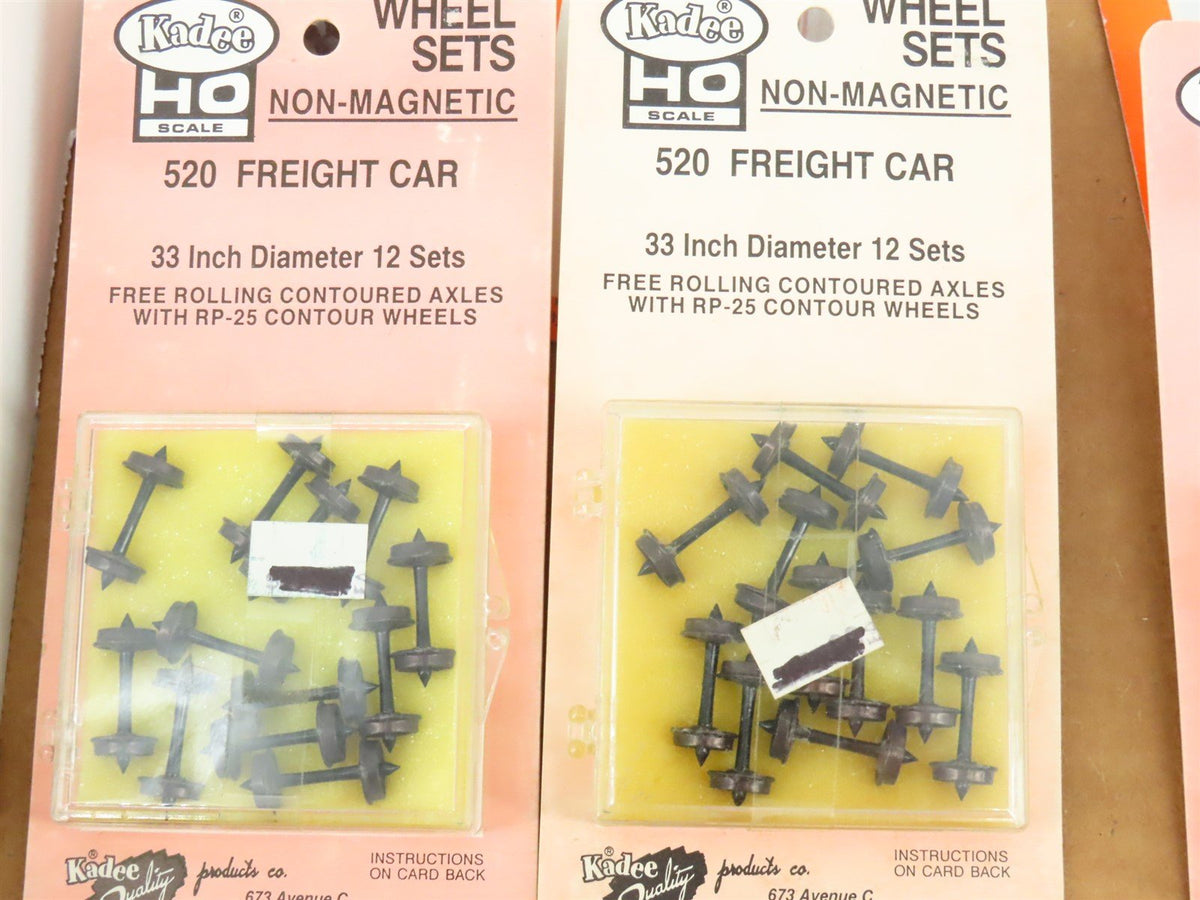 LOT of 96 HO Scale Kadee 520/521/524 Non-Magnetic 28&quot; 33&quot; &amp; 36&quot; Metal Wheel Sets