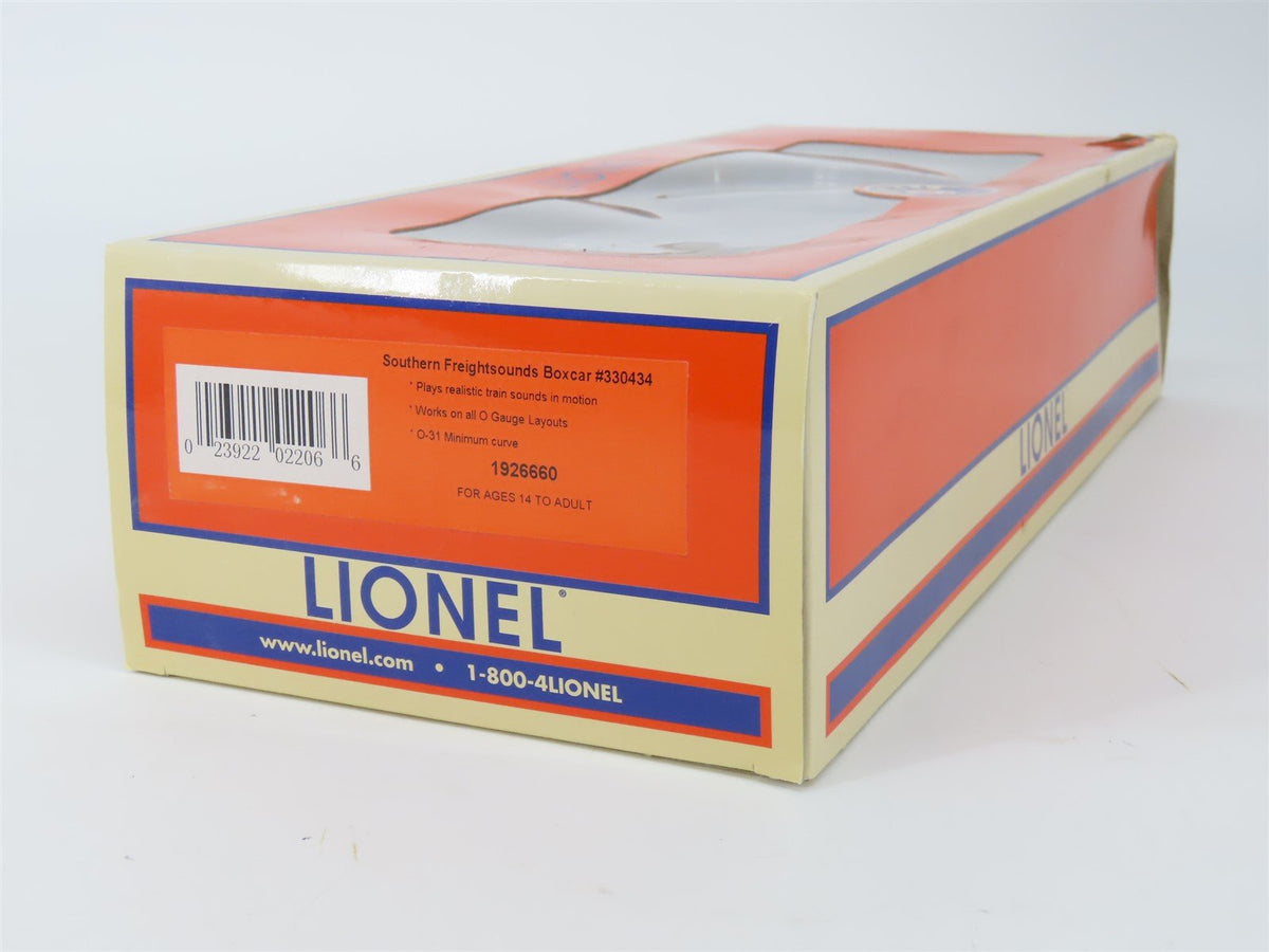 O Gauge 3-Rail Lionel 1926660 SOU Southern Boxcar w/Sound #330434