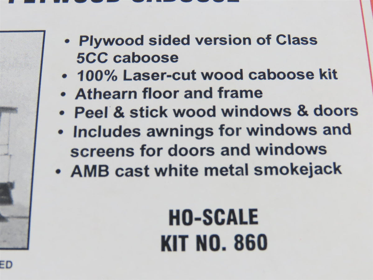 HO Laserkit #860 SAL Seaboard Air Line Plywood Caboose w/ Added Details &amp; Notes